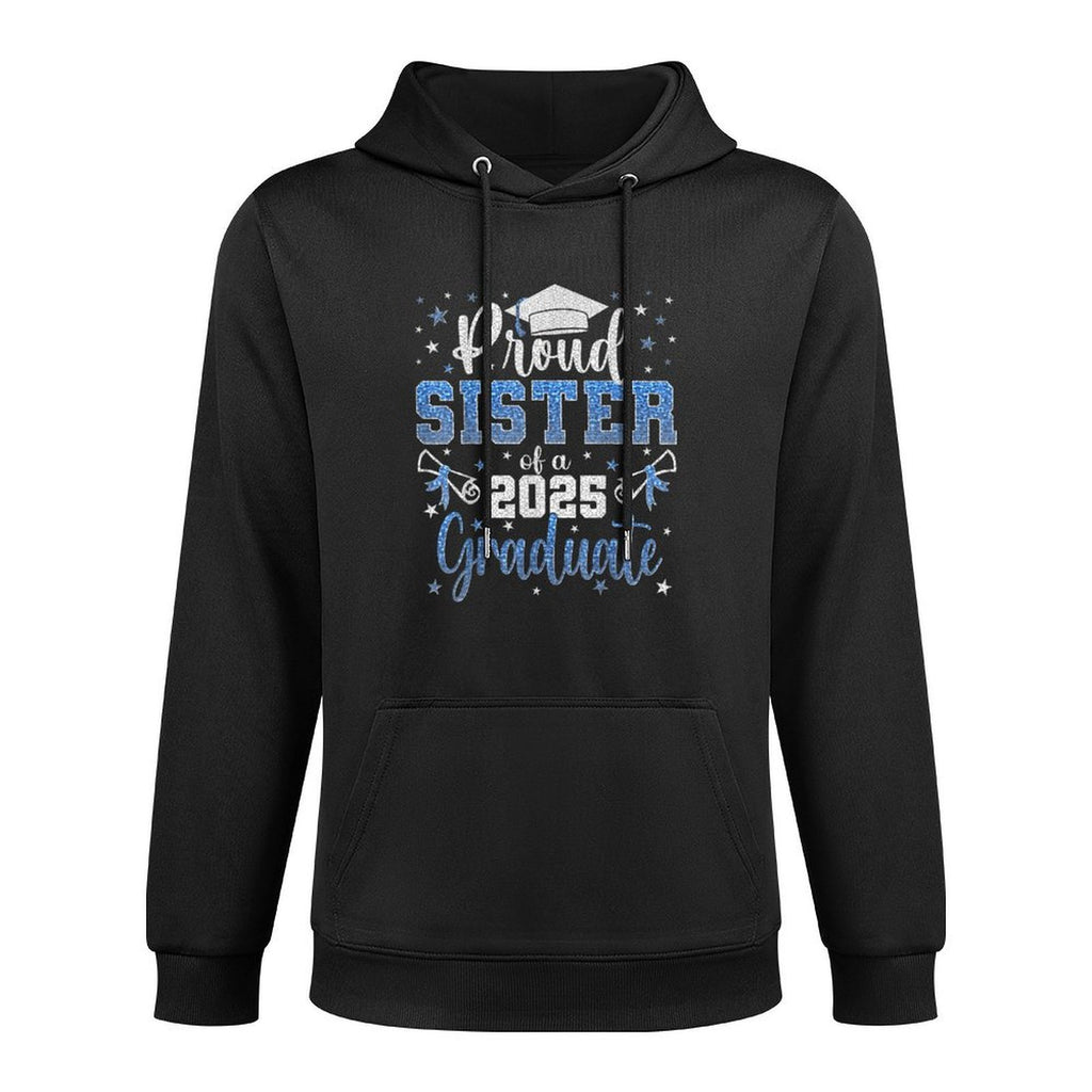 Super Proud Sister of 2025 Graduate Senior Graduation Family Cotton-Polyester Blend Hoodie