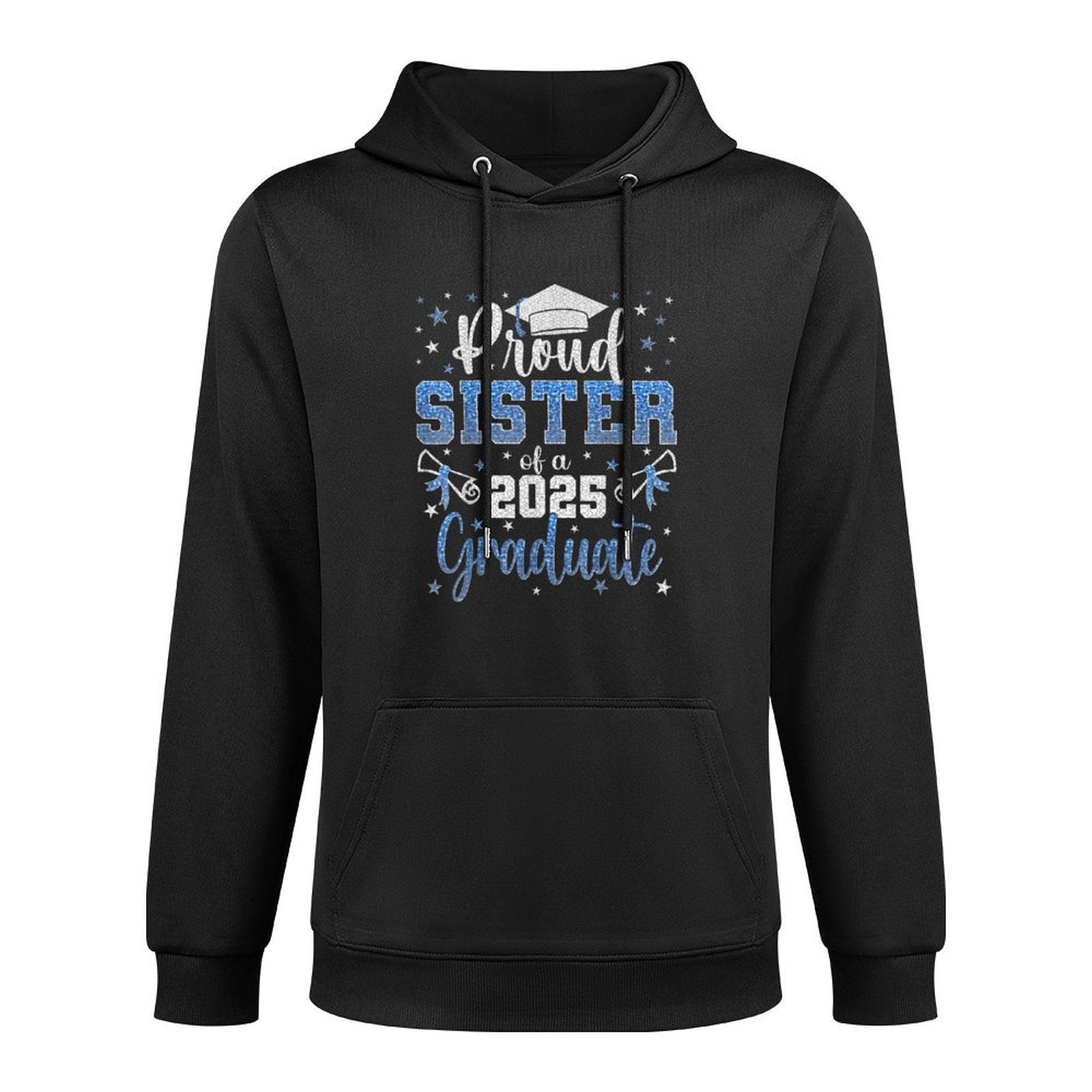 Super Proud Sister of 2025 Graduate Senior Graduation Family Cotton-Polyester Blend Hoodie