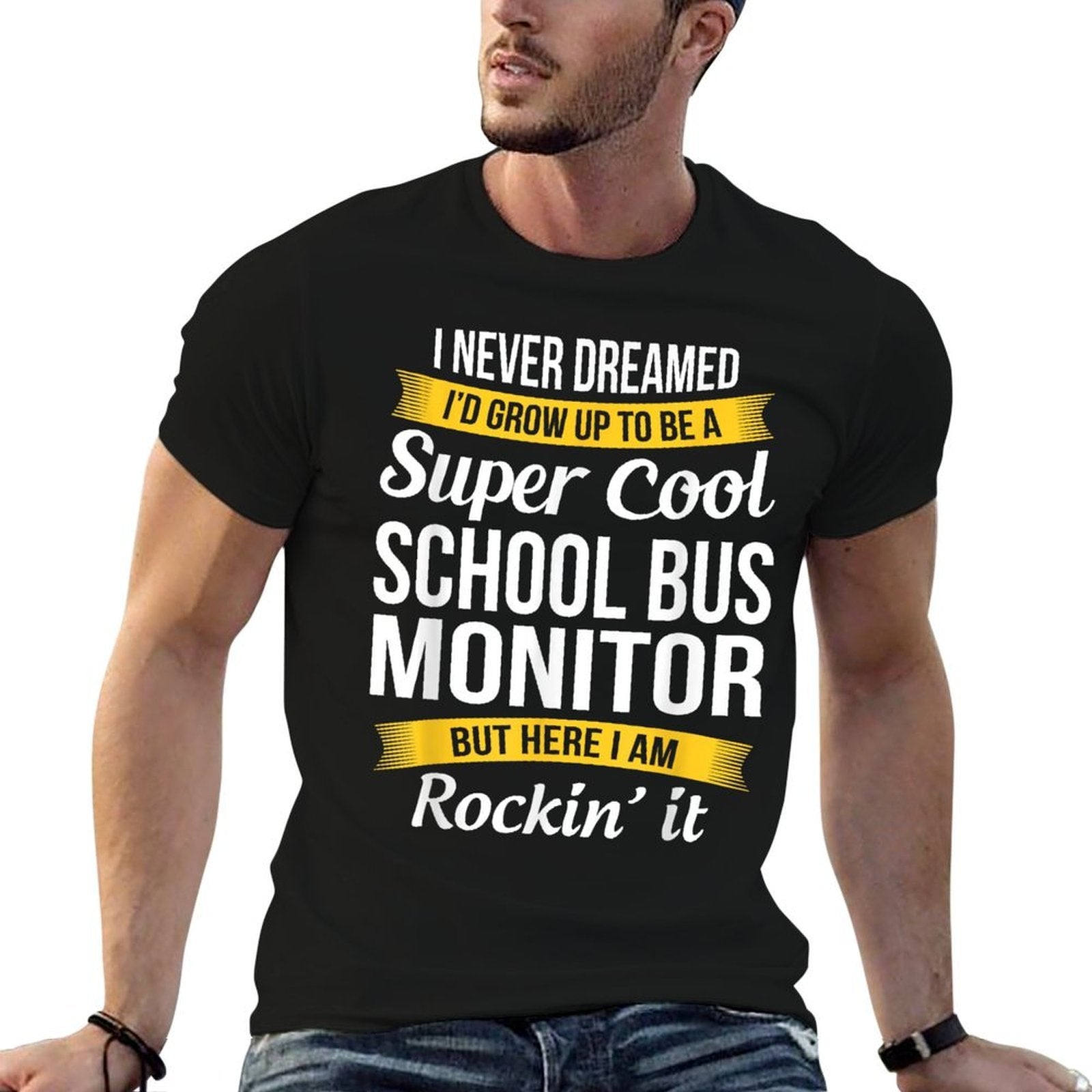 School Bus Monitor Tshirt Funny Gift  Tagless Design T-Shirt