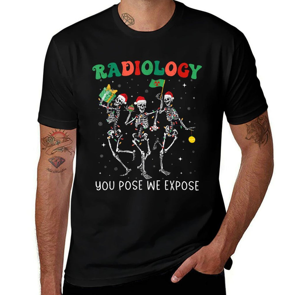 Dancing Skeleton Radiology Christmas RAD Tech X-ray Tech  Lightweight T-Shirt