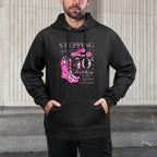 Stepping Into My 40th Birthday With My Boots On The Ground Cotton-Polyester Blend Hoodie