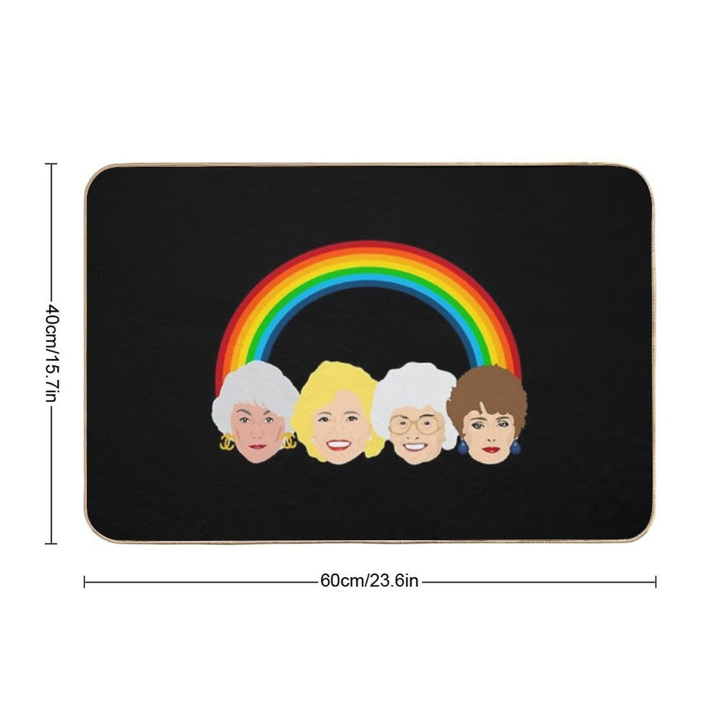 The Golden Girls LGBT Pride Rainbow  Rapid-Drying Bath Mat