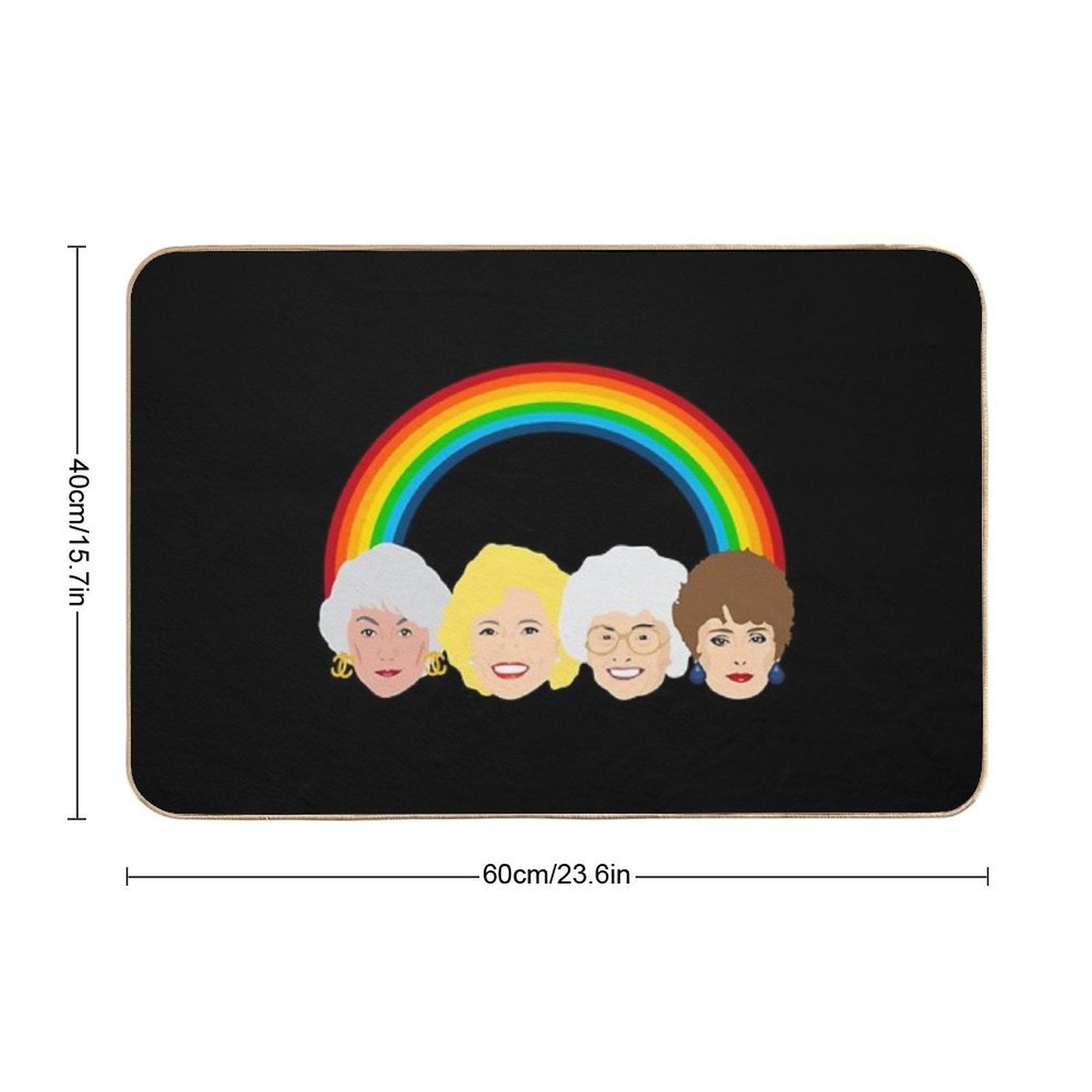The Golden Girls LGBT Pride Rainbow  Rapid-Drying Bath Mat