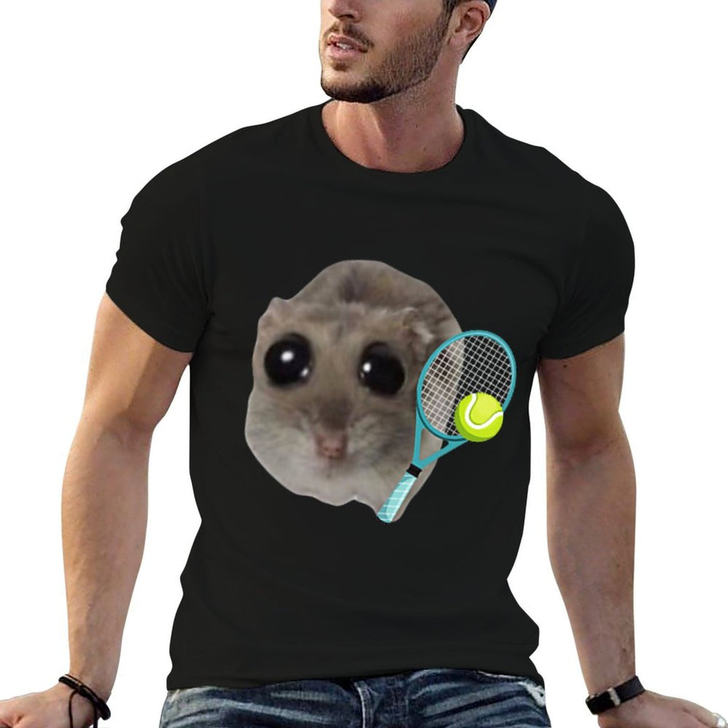Sad Hamster Meme - Tennis  Tagless Design T-Shirt