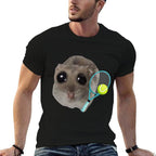 Sad Hamster Meme - Tennis  Tagless Design T-Shirt