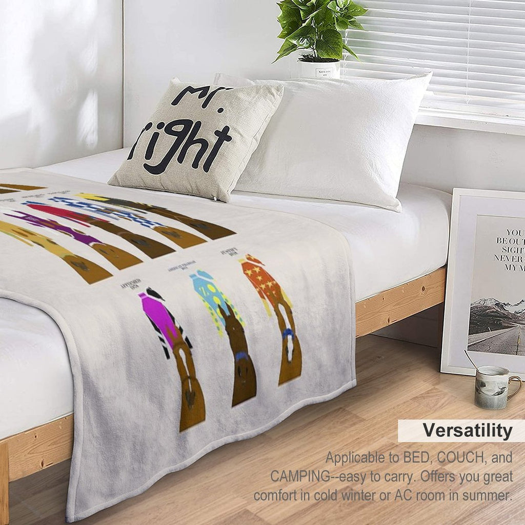 Horse Racing Triple Crown Winners 1919-2018 Quick-dry Throw Blanket