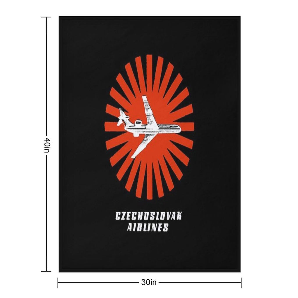 CZECHOSLOVAK AIRLINES - LOGO Anti-pilling Throw Blanket