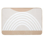 Warm Beige Sun Arch Balance #2 #minimal #abstract #art  Repositionable Bath Mat