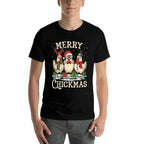 Chicken Christmas Santa Hat Merry Chickmas Xmas Farm Animal  Versatile T-Shirt