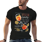 Aperol Spritz Recipe Cocktail Tshirt Perfect Drinking Gift  Slim-fit Cut T-Shirt