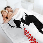 Love Sick Banksy Stencil Easy Care Throw Blanket