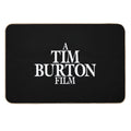 A Tim Burton Film  White on Black  Non-Slip Bath Mat