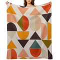 Bauhaus Geometric Colorful 2 Multi-functional Throw Blanket