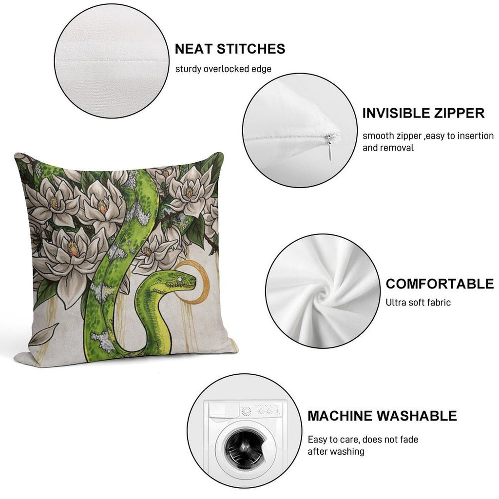 Snake Soft Shrink-Resistant Throw Pillow