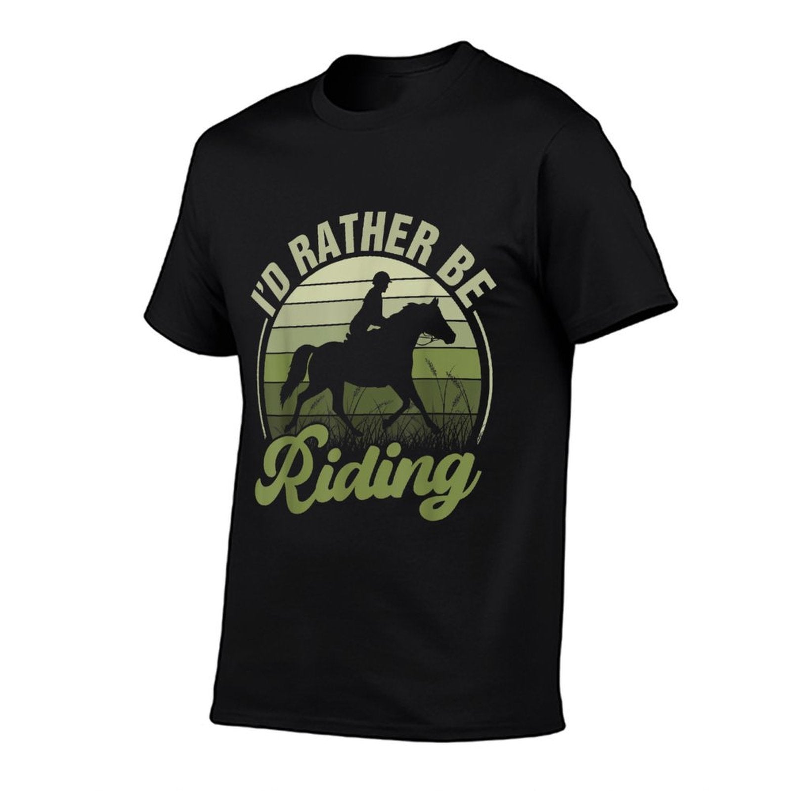 Horse-Shirt Id Be Riding Funny Equestrian Womenn Girl, Female X-Small, Blue  Heathered Texture T-Shirt