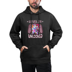 Level 21 Unlocked Funny Dabbing Unicorn Gamer 21st Birthday All-Day Comfort Hoodie