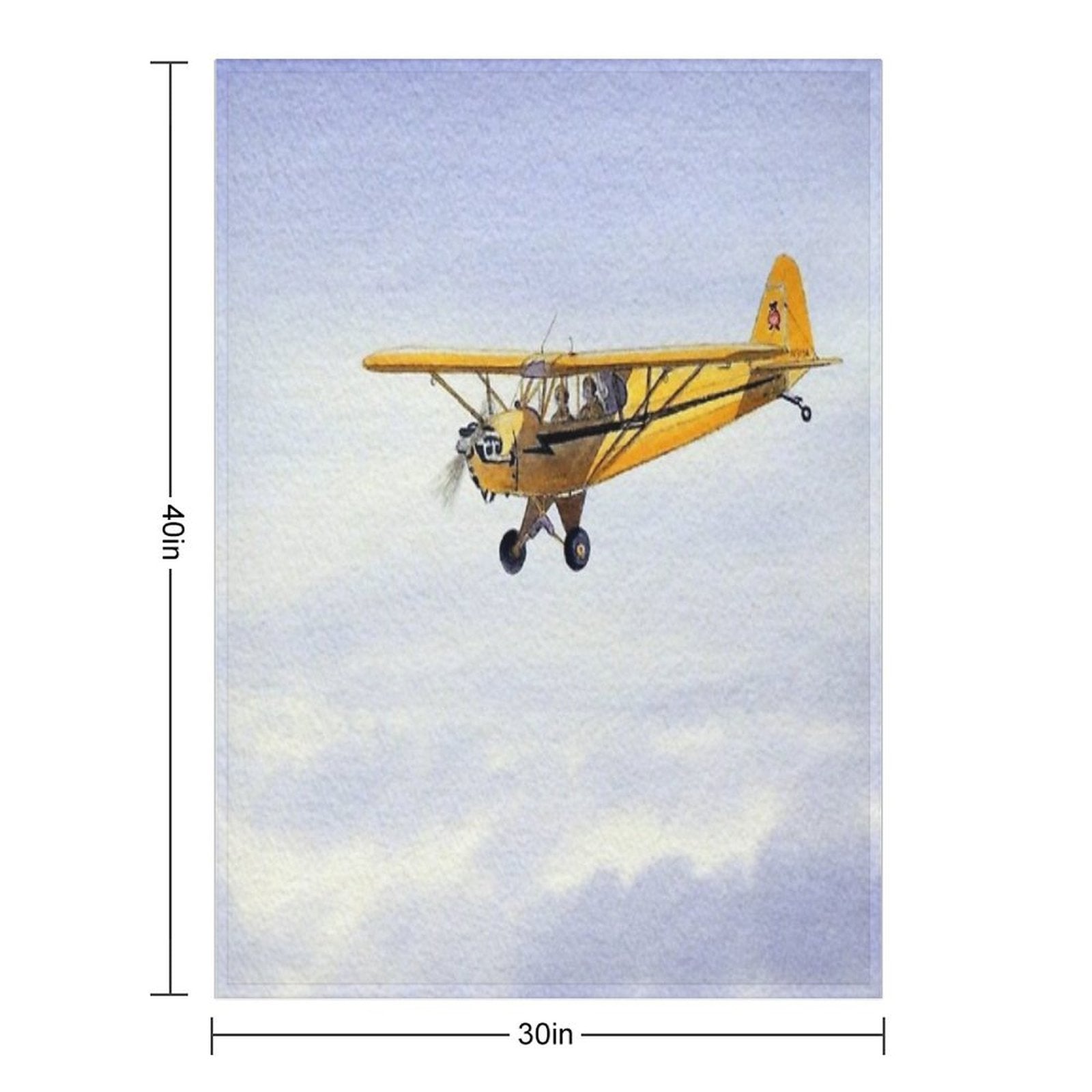 Piper J-3 Cub Wrinkle-free Throw Blanket
