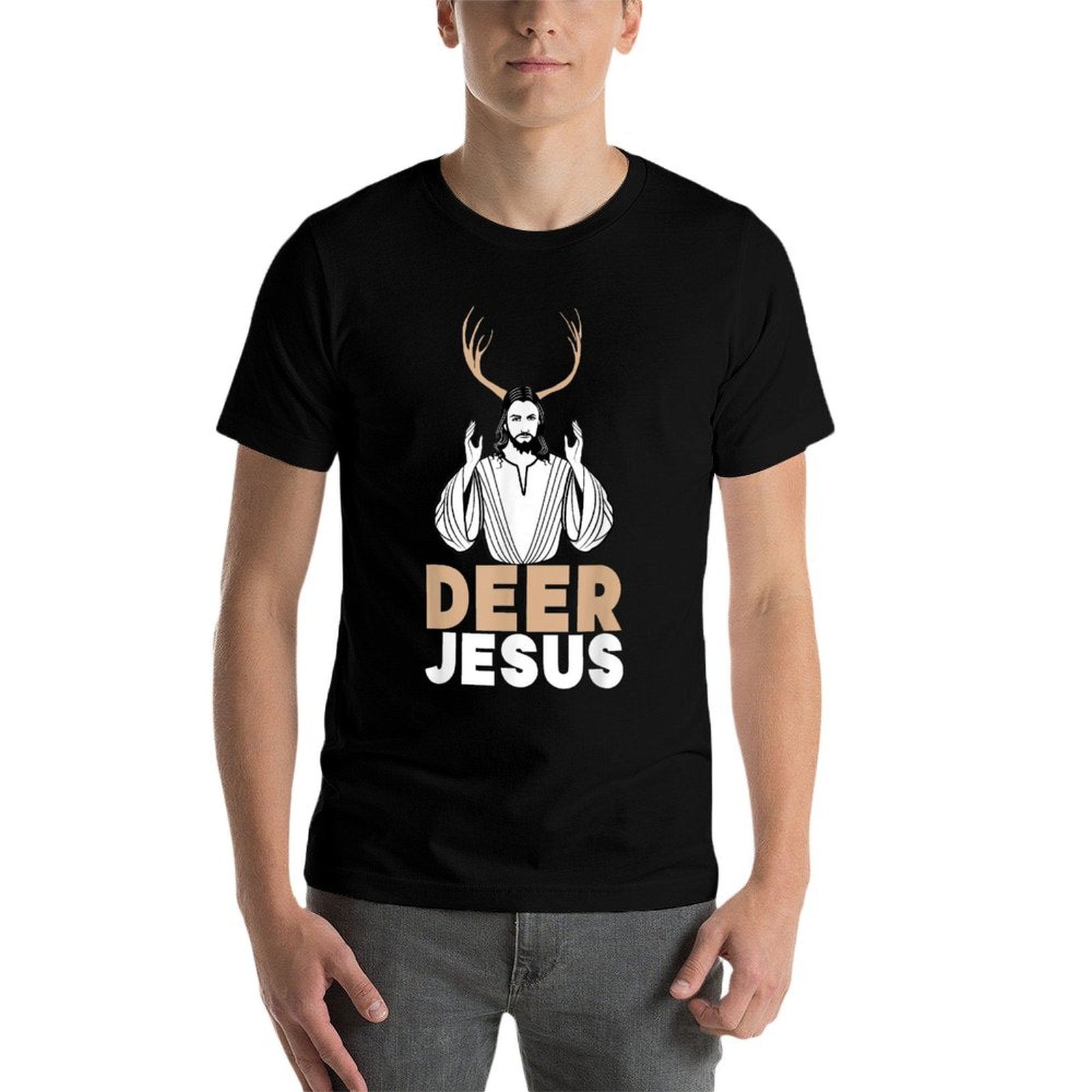 Funny Jesus Christian Meme - Dear Jesus Deer Jesus  Stretchy T-Shirt