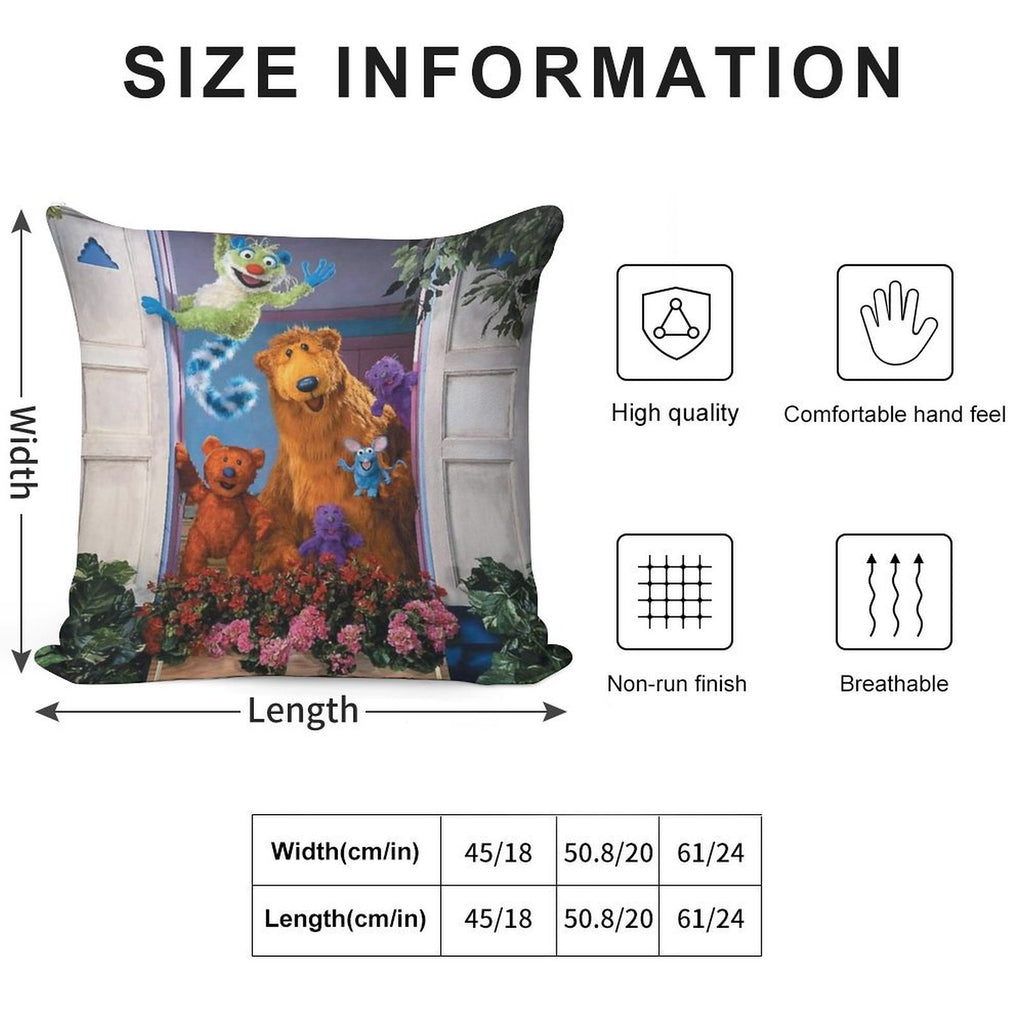 Bear in The Big Blue House Soft Multiple Sizes Throw Pillow