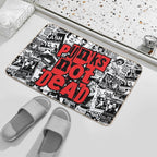 Punk Flyers Collage Punkrock Punks Not Dead Stencil  Fade-Resistant Bath Mat