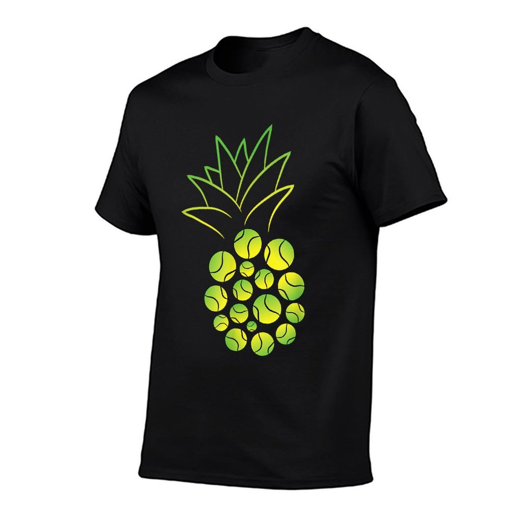 Funny Tennis Ball Pineapple For Tennis Player Gift  Rolled Sleeves T-Shirt