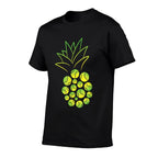 Funny Tennis Ball Pineapple For Tennis Player Gift  Rolled Sleeves T-Shirt