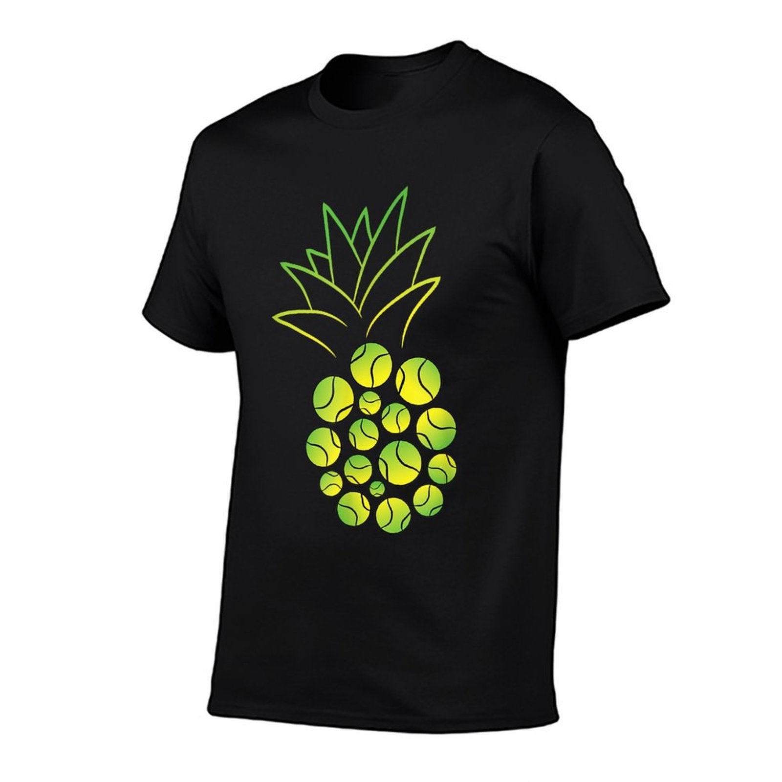 Funny Tennis Ball Pineapple For Tennis Player Gift  Rolled Sleeves T-Shirt