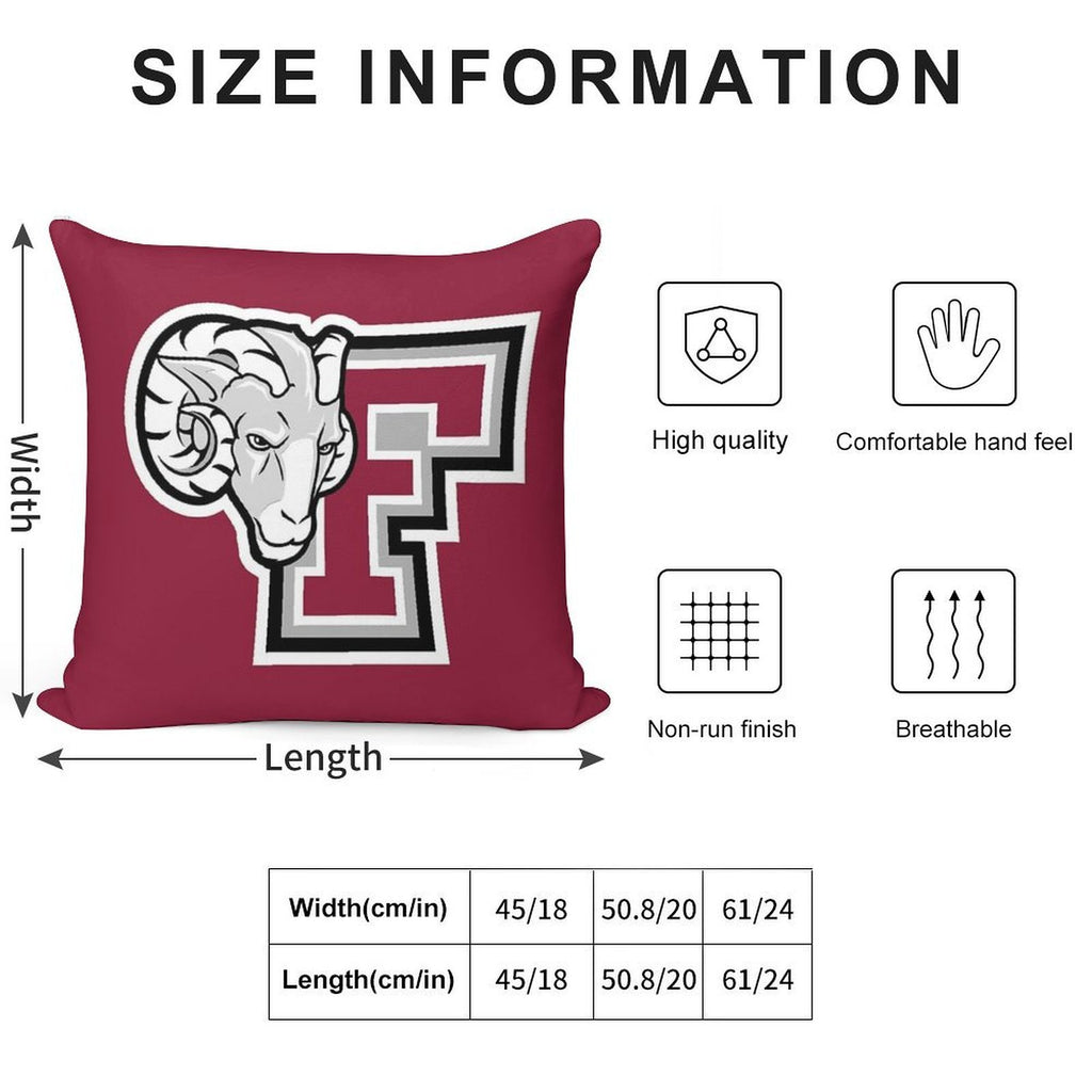 Fordham Rams Soft Short Plush Fabric Throw Pillow