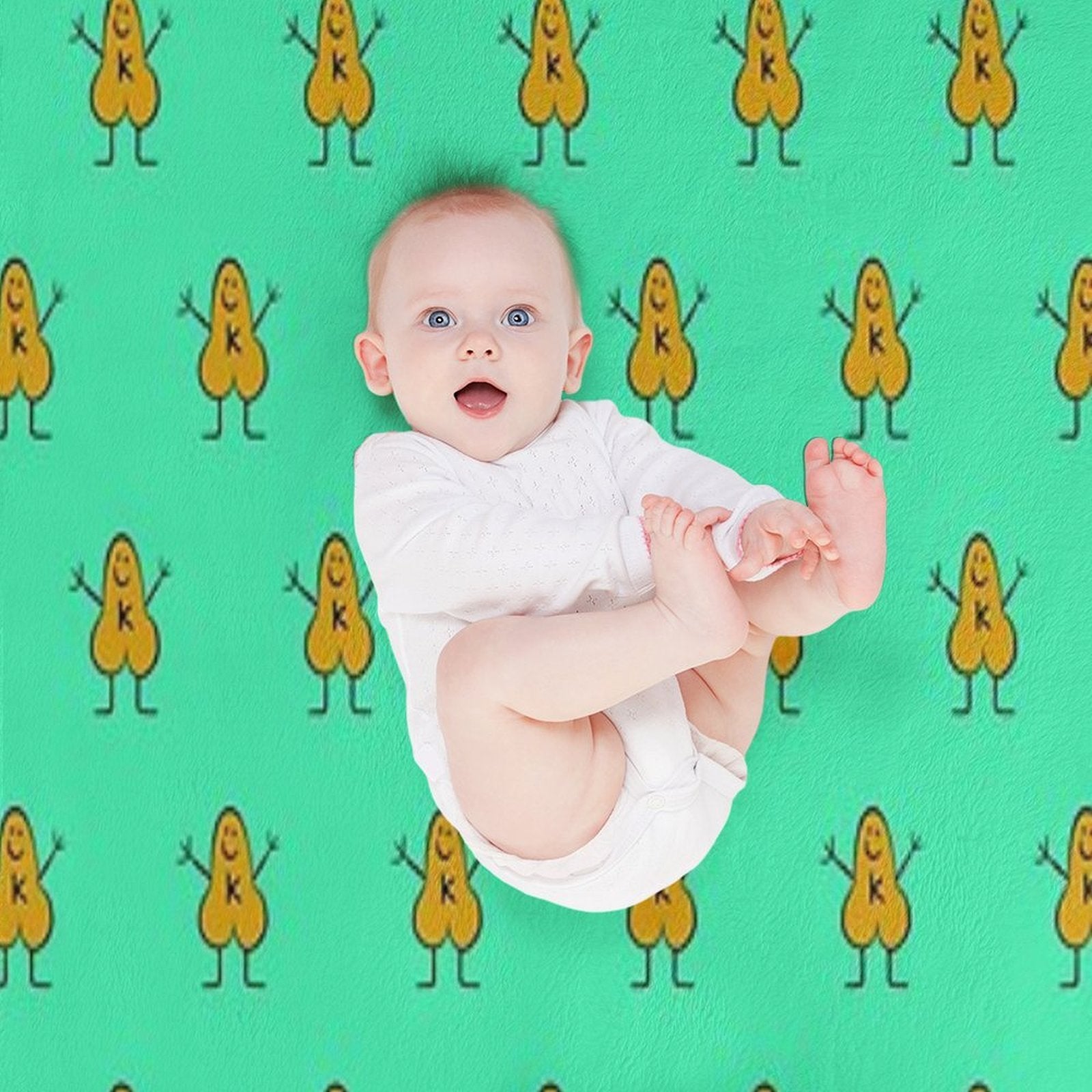 Postal Brain Damaged Krotchy Pattern Versatility Throw Blanket