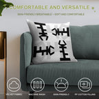 African Symbol Designer Throw Pillow Soft Reinforced Edging Throw Pillow