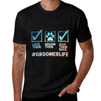 Cool Dog Groomer Art for Men Women Dog Grooming Pet Groomer  Wrinkle-resistant T-Shirt