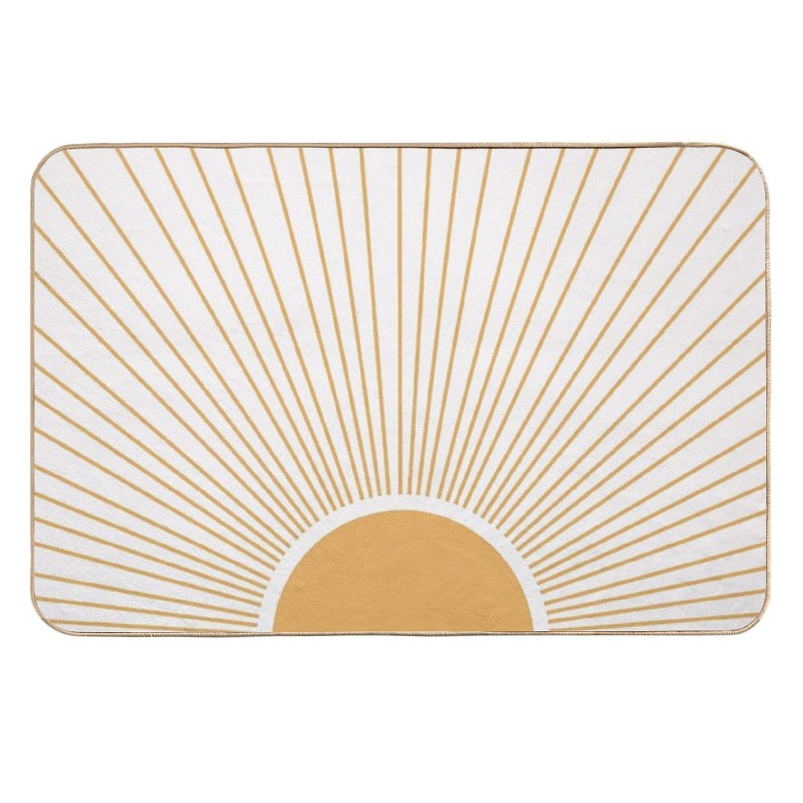 Sunrise Art, Modern Boho Sun  Anti-Trip Bath Mat