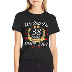 Couple 38th Wedding Anniversary Still Do 38 Years Since 1987 Comfortable T-Shirt