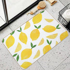 Cut + Paste Lemon Pattern  Easy To Clean Bath Mat