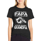 Papa Because Im Way Too Cool To Be Called Grandpa  Slim-fit Cut T-Shirt