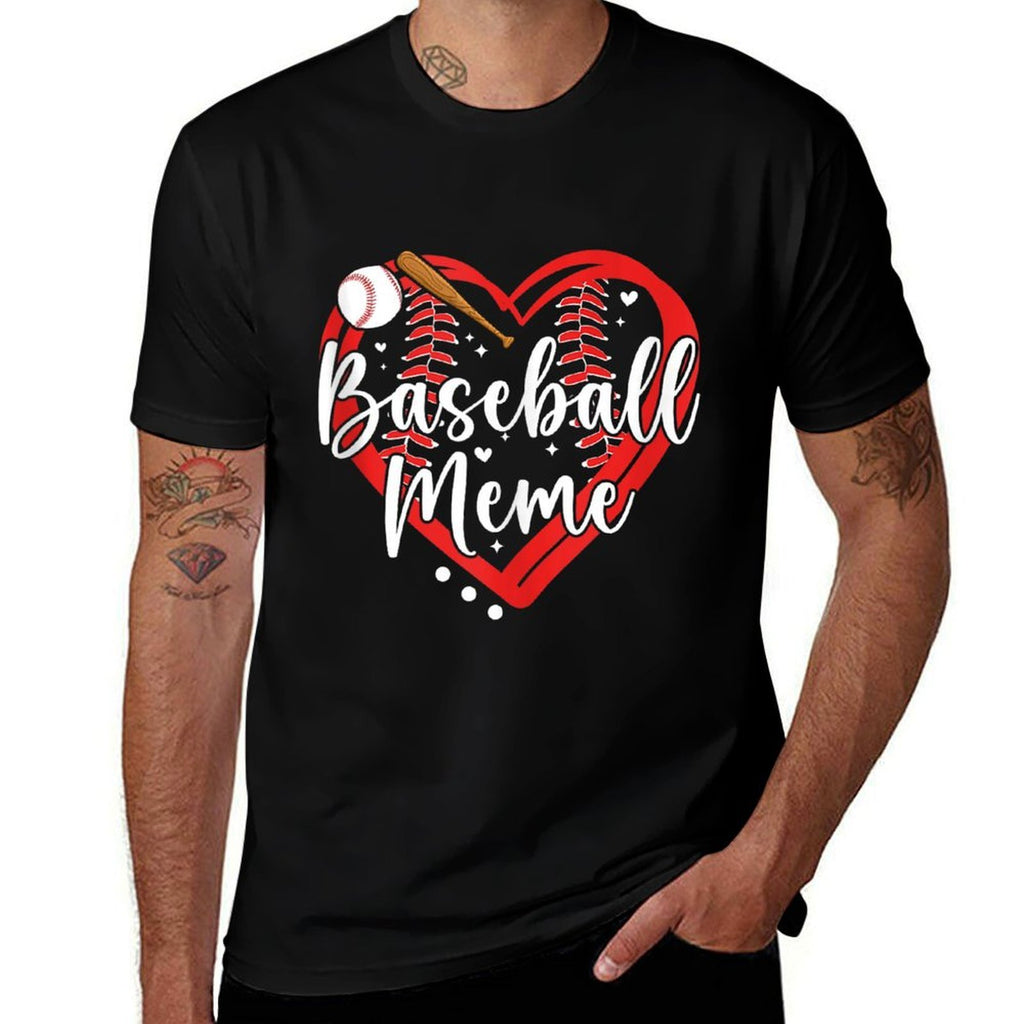 Baseball Meme Heart Meme Of A Baseball Player Meme  Durable T-Shirt