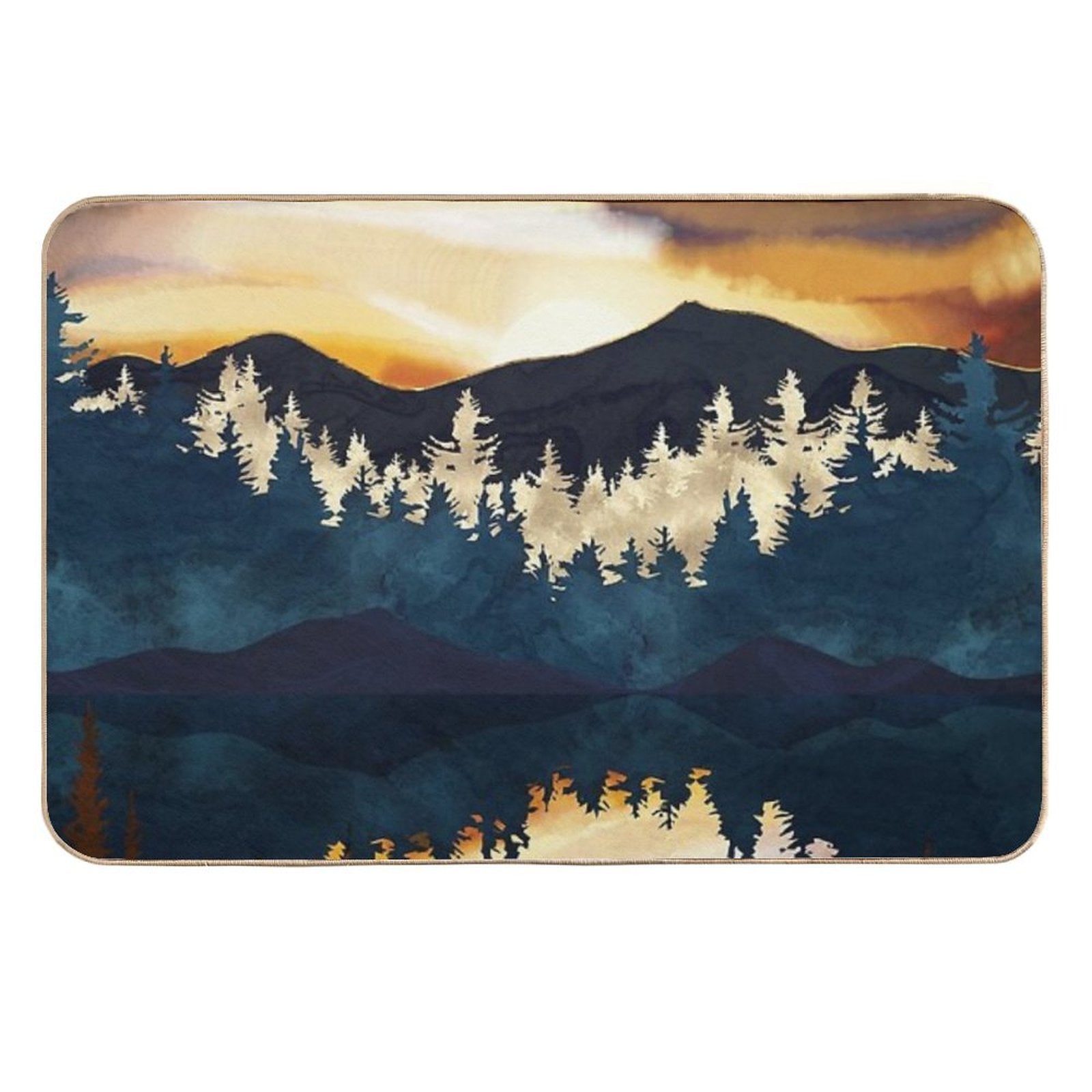 Fall Sunset  Odorless Bath Mat