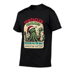 Funny Cthulhu Christmas Tentacles Eldritch Holiday  Heathered Texture T-Shirt