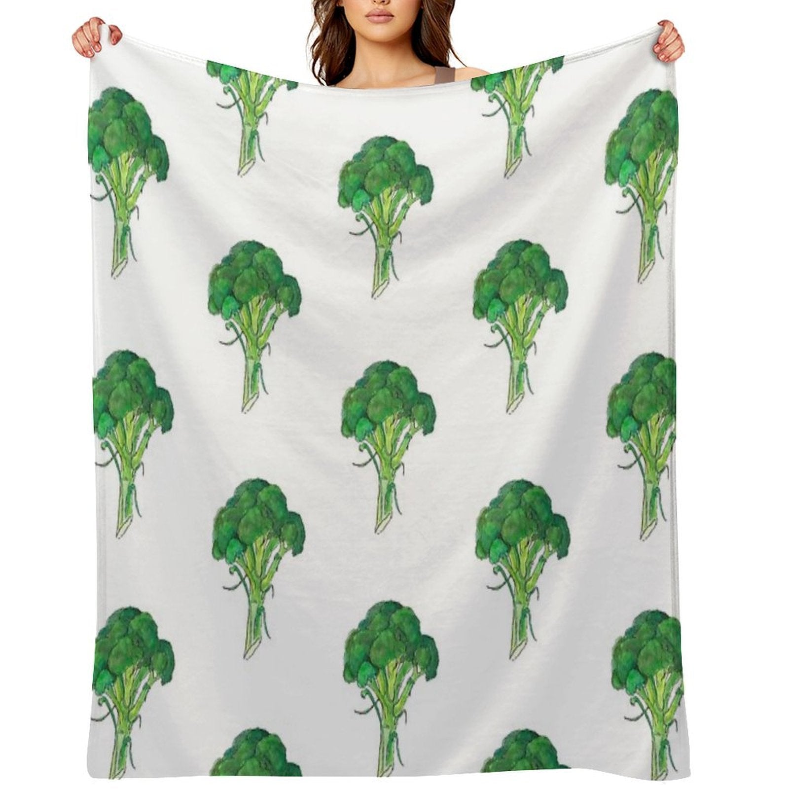 Broccoli Anti-pilling Throw Blanket