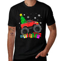 Kids Boys Monster Truck Christmas Tree Snowflakes Toddler  Breathable T-Shirt