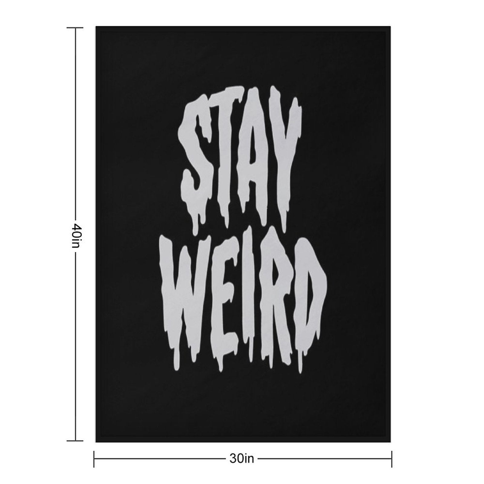 Stay Weird Compact Throw Blanket