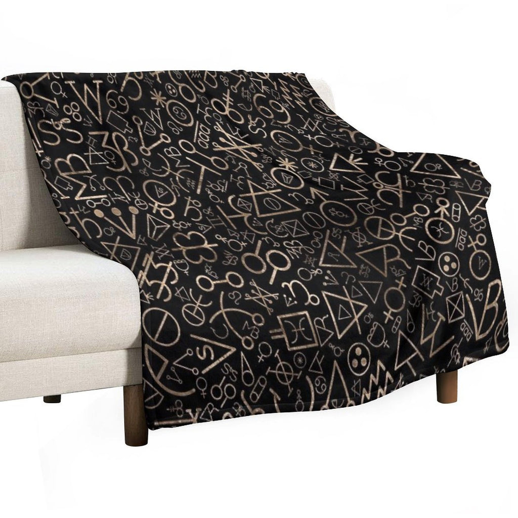 Alchemy Symbols And Astrological Symbols Pattern #2 Versatility Throw Blanket