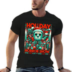 Holiday Horror Show - Slasher And Christmas Fusion  Polyester Blend T-Shirt