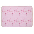 Pink Bows And Ribbons on A Pink Background  Eco-Friendly Bath Mat