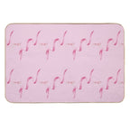 Pink Bows And Ribbons on A Pink Background  Eco-Friendly Bath Mat