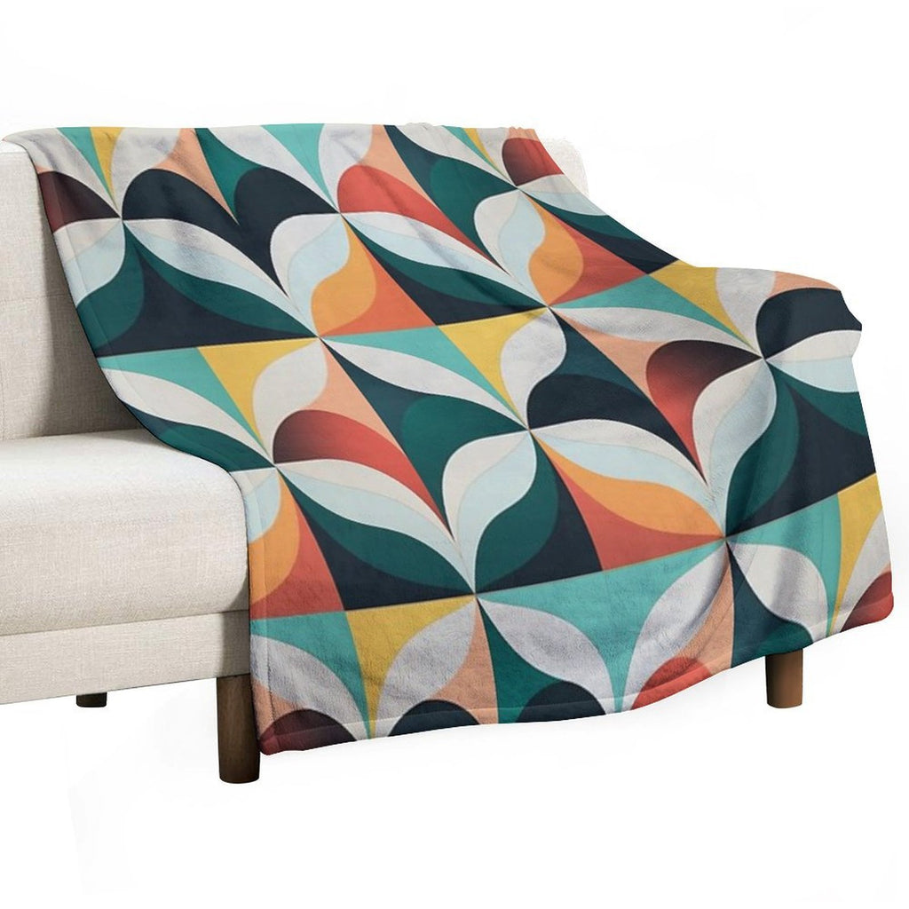 The Geometric Pattern Collection #2 Easy Care Throw Blanket