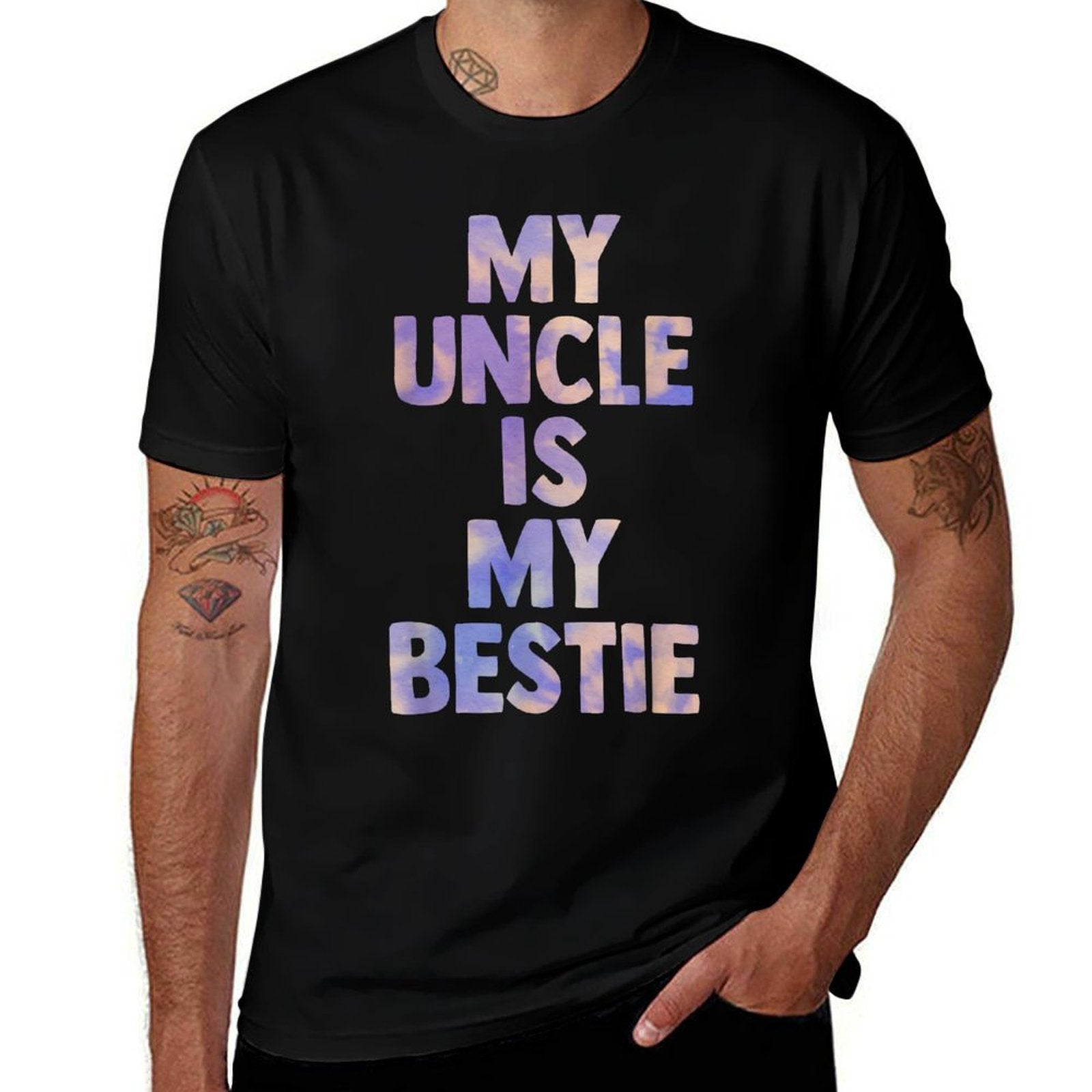 My Uncle Is My Bestie for Niece Nephew Matching Set Tie Dye  Moisture-wicking T-Shirt