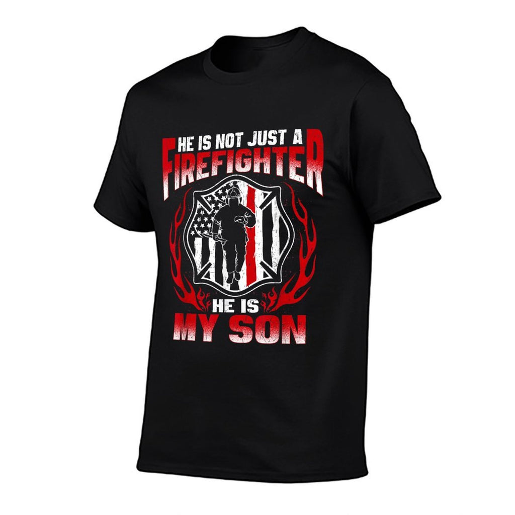 My Son Is A Firefighter Hero Proud Family Fire Mom Dad Gifts  Polyester Blend T-Shirt