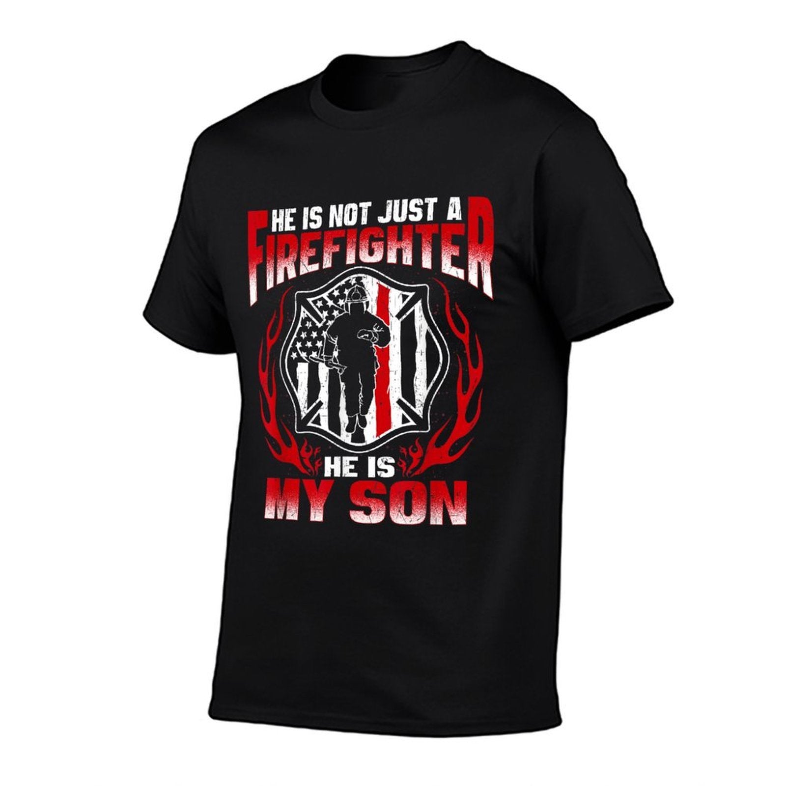 My Son Is A Firefighter Hero Proud Family Fire Mom Dad Gifts  Polyester Blend T-Shirt