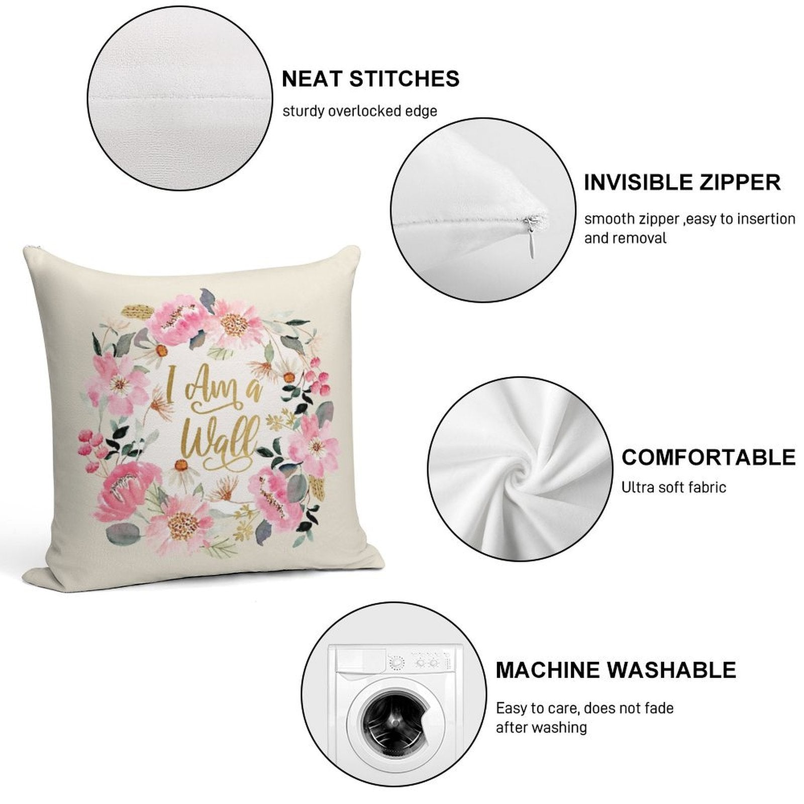 I AM A WALL Soft Warmth Comfort Throw Pillow